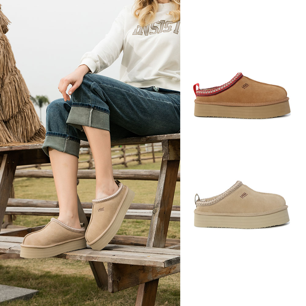 [무료배송] 호주정품 디케이 어그 핀 플렛폼 슬리퍼 (굽4cm) DK UGG DK117