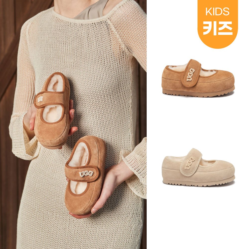 [*예약배송,무료배송] 호주정품 오즈웨어 키즈 메리 제인 로고 단화 슬립온 OZWEAR UGG OB970K