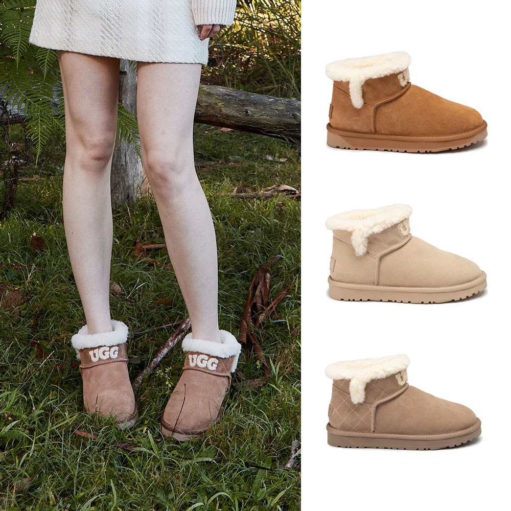 [무료배송] 호주정품 오즈웨어 본다이 마테라세 시어링 울트라 미니 부츠 (굽 2.5cm) OZWEAR UGG OB915MU