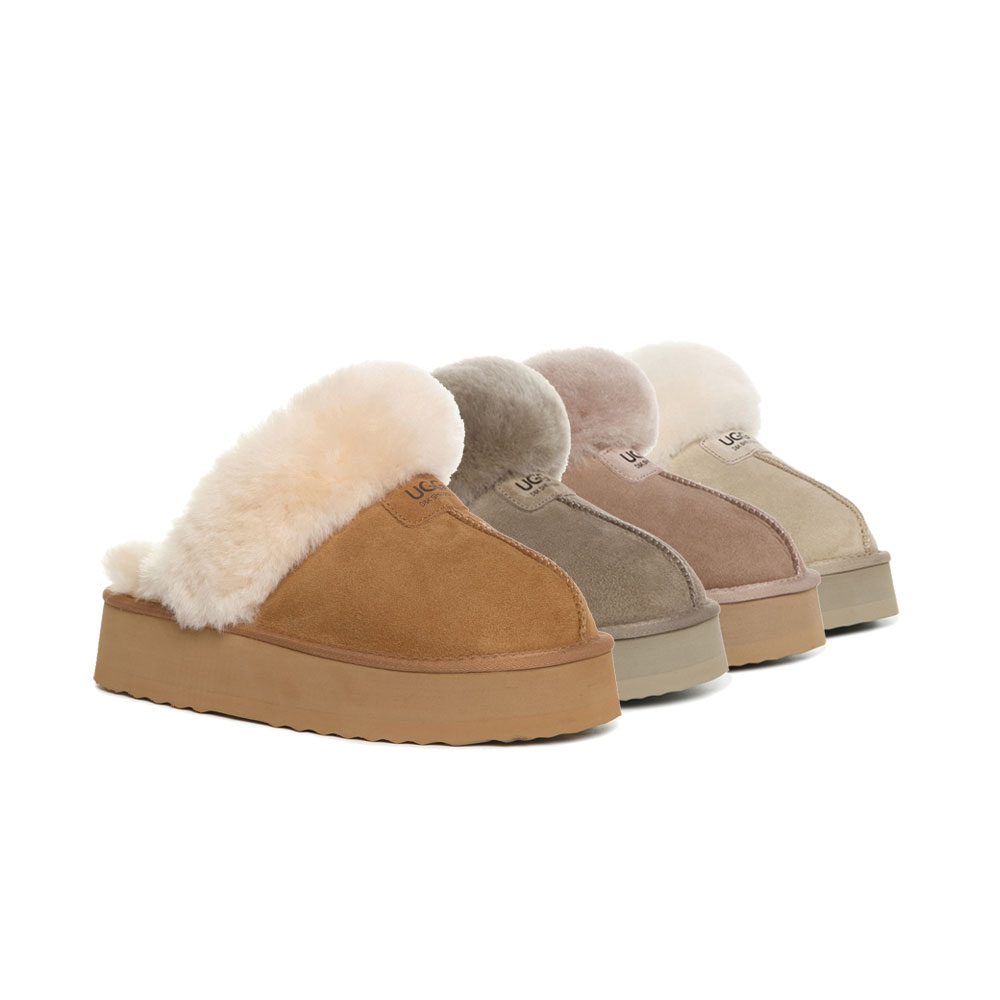 [무료배송] 호주정품 디케이 헤다 탈부착 퍼밴딩 슬리퍼 DK UGG DK131